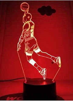 Buy 3D LED illusion lamp Basketball Shoes Men Multicolor Night Light Illusion Decor RGB Boys Kids Baby Gifts Table Lamp Bedside Air Sneakers Jordan in UAE