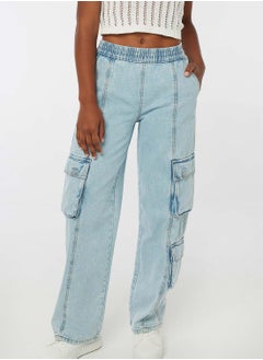 Buy Wide Leg High Waist Jeans in UAE