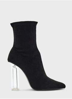 Buy Clear Heel Pointed Boot in UAE