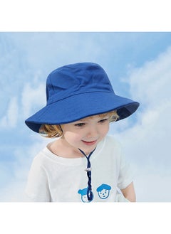 Buy Children'S Beach Sunshade Hat Summer Solid Color Holiday Sunscreen Hat Seaside Adjustable Quick Drying Hat in UAE