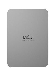 Buy LaCie Mobile Drive, 4TB, External Hard Drive Portable - Moon Silver, USB-C 3.2, for PC and Mac, post-consumer recycled, with Adobe All Apps Plan (STLP4000400) in UAE