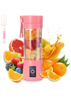 Buy Portable Blender Cup,Electric USB Juicer Blender,Mini Blender Portable Blender For Shakes and Smoothies, Juice,380ml, Six Blades Great for Mixing in UAE