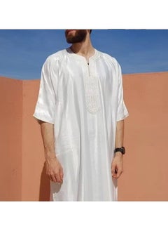 اشتري Hot Model Men's Embroidered Youth Long Robe Men في السعودية