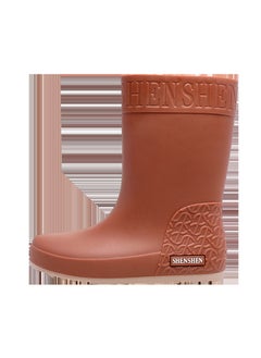 اشتري Fashionable Womens Waterproof Rain BootsBrown Brown في السعودية