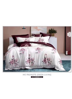 Buy 6Pcs Bedding Set Solid Color Luxury Bedding Duvet Cover Set King Size Bed Set grey in UAE