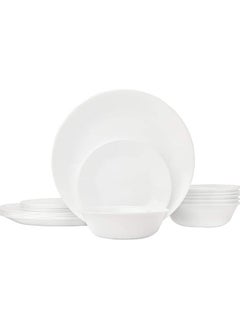 Buy 18-Piece Livingware Dinnerware Set Winter Frost White Service for 6 in UAE