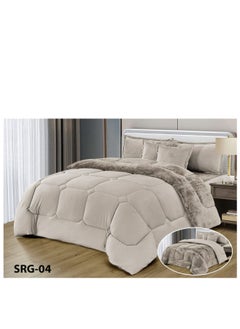 Buy Moon Fur Winter King Size 6 Pieces Quilt Set Bedspread 250x230cm in Saudi Arabia