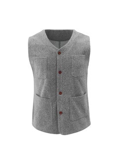 Buy 24 cross-border ameikaji jacket American retro hunting vest waistcoat British style mens casual vestGray Gray in UAE