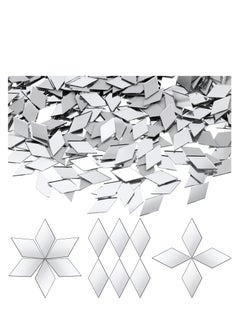 Buy Mini Diamond Shape Mirror Tiles for Crafts, 500 Pcs 1 x 0.5 Inch Rhombus Mini Mosaic Tiles Small Mirror Pieces Glass Tiles for Wall Home Decoration Crafts DIY Making Supplies in UAE