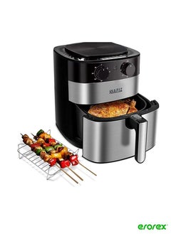 اشتري Hafiz Air Fryer No Oil Stainless Steel Oven with 5.6QT Non Stick Basket and Rack 1750W EK56X06 في السعودية