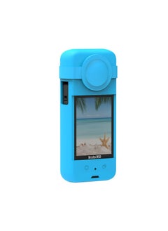 Buy Anti-Drop Case Silicone Case Compatible with Insta360 ONE X 3 Panoramic Action Camera Blue in UAE