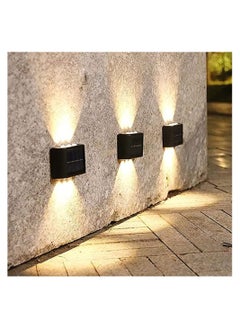 Buy 2 Pack Solar Fence Lights,LED Solar Wall Lights Outdoor,Waterproof Security Night Sensor Light for Pathway Porch Yard Garage Garden Fence Walkway Driveway in Saudi Arabia