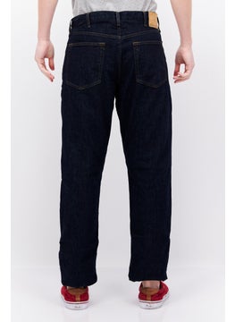 Buy Men Regular Fit Solid Non Stretchable Denim Jeans, Navy in UAE