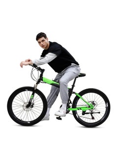 Buy Mountain Bike 26 inch Folding Bikes with Iron Mountain Frame Featuring 40-Knife Rim and 21 Speed Shifter  Anti-Slip Bicycles in UAE