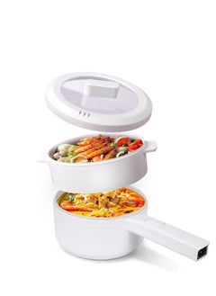 Buy 2 L Electric Hot Pot with Steamer Temperatur Control,Non-Stick ElectricSkill et,Frying Pan,Electric Saucepan in UAE