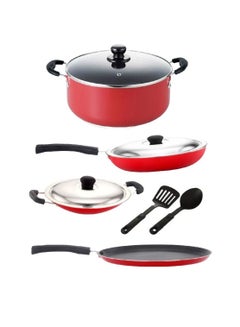 Buy 9 pieces Non Stick Combo Cookware Set in UAE