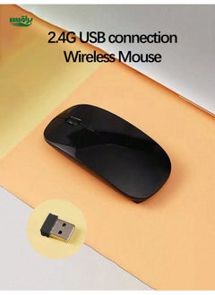 Buy 1pc PVC Material Macaron Colored Ultra-Thin 2.4g USB Connected Wireless Mouse in Saudi Arabia