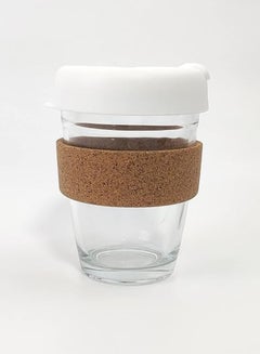 اشتري كوب قهوة زجاجي قابل لإعادة الاستخدام مع غطاء للسفر في الامارات