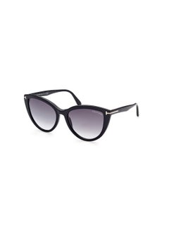 اشتري Women's Cat Eye Shape Acetate Sunglasses FT091501B56 Lens Size: 56 Millimeter - Shiny Black في الامارات