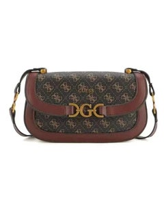 Buy Guess Dagan 4G Logo Brown Crossbody Bag for Women in UAE