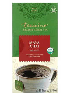 Buy Organic Roasted Herbal Tea Maya Chai Caffeine Free 25 Tea Bags 5.3 oz (150 g) in UAE