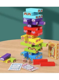 Buy 54pcs Building Block Puzzle Game Tumbling Tower Game Stacking Jenga Block Toys in UAE
