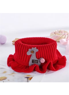 Buy New Autumn and Winter Childrens Scarf Cartoon Knitted Scarf Warm Windproof Babys Shawl Fake Collar Fashionable CollarRed Red in Saudi Arabia