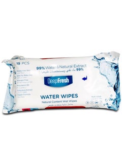 اشتري Pocket Size Natural Wet Water Wipes Mini Baby Wet Wipes Antibacterial for Adult Multiple Purpose Usage 15pc Each Pack of 6 90 Wipes في السعودية