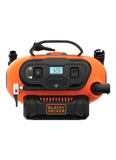 Buy Cordless Rubber Tyre Inflator with Digital Gauge Orange and Black 21.5 x 19.5 x 21.5 cm BDCINF18N-QS in Saudi Arabia