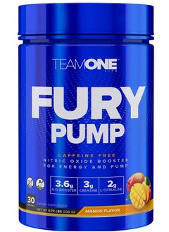 Buy Fury Pump Caffeine-Free Booster For Energy And Pump Mango Flavour 30 Servings in UAE