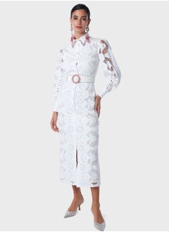 Buy Schiffli Shirt Dress in UAE