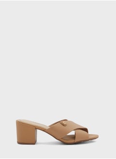 اشتري Cross Strap Mid Heel Sandals في الامارات