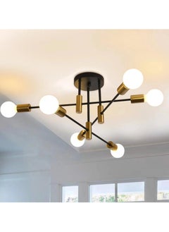 Buy Mid Century Sputnik Chandelier Modern Ceiling Lighting 6 Lights Adjustable Industrial Mount Pendant Light Fixture For Kitchen Living Dining Room Bedroom Foyer in UAE