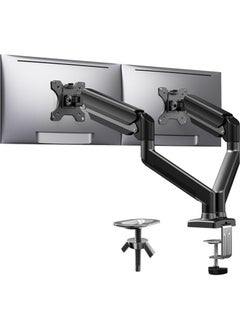 Buy Dual Monitor Mount up to 32 inches Screen, Max 22 lbs Each Arm, Adjustable Dual Monitor Stand, Sturdy Steel Dual Monitor Arm with 180° Swivel, Tilt, 360° Rotation for Home Office, VESA 75/100mm in UAE