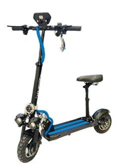 اشتري Electric Scooter with Bluetooth and Speed Meter Motor 1000W and 36v 10Ah Battery Blue في الامارات