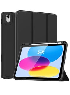 Buy iPad 10th Generation Case with Pencil Holder iPad 10.9 Inch Case 2022 Soft TPU Smart Stand Back Cover Case for iPad 10th Generation Support Touch ID Auto Wake/Sleep in UAE