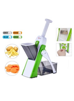 Buy Adjustable Mandoline Slicer Safe Vegetable Slicer Food Chopper Vegetable Cutter Quick Dicer Fruit French Fry in Saudi Arabia