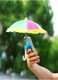 اشتري Phone umbrella Rainbow shape Sunshade Suction mount Mobile phone stand Outdoor swimming pool beach في الامارات