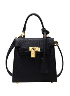 Buy Women PU Fashion  Handbags Crossbody Bags Top Handle Satchel with Detachable Strap Tote Bag(Black) in UAE