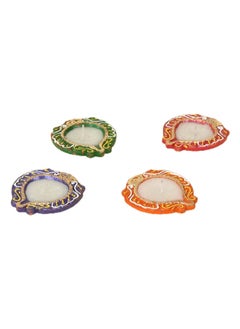 Buy Netra Clay Diya, Multicolour - Set of 4 in UAE