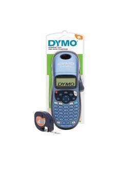 Buy DYMO LETRA TAG LABEL PRINTER LT 100H + TAPE WHITE 12MMX4M, Black, Blue, S0883990 in UAE