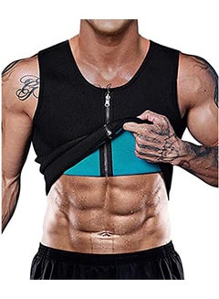 Buy Sauna Heat Trapping Vest for Men, DELFINO Weight Loss Sauna Suit, Sauna Shirt Workout Tank, Sweat Vest Zipper Sauna Jacket, Sauna Body Shaper Short Sleeve, Waist Trainer for Weight Loss in Saudi Arabia