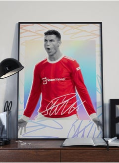 Buy Cristiano Ronaldo Manchester United Poster With Frame 30x40 cm in UAE