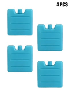 Buy Ice blocks Ice Packs for Lunch Boxes Cooler Ice Packs Long Lasting Lunch Ice Packs Slim Reusable Cool Packs for Cooler Freezer Ice Packs Stackable Square Design Blue 70ml (Set of 4) in UAE