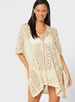 Buy Crochet Embroidered Beach Dress in Saudi Arabia