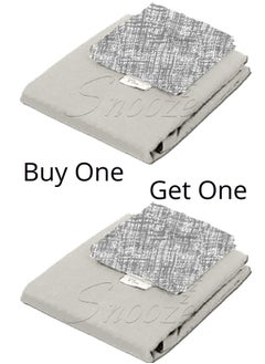 Buy Tiba, Flat Microfiber Plain & printed bed sheet set,4 Pcs (Gray maze design) 180*230 cm in Egypt