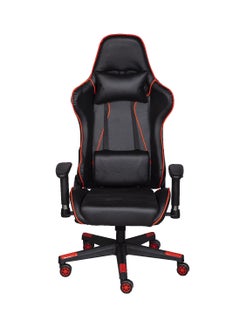 Buy Throne U Gaming Chair High-Back PU Leather Computer Desk Racing Style Office Game Furniture, Adjustable Hight with Headrest and Lumbar Support - Black /Red in UAE
