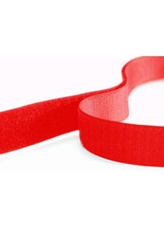 Buy Colored Nylon Scotch Velcro Hook and Loop Tape without Glue Magic Tape for Sew on Belts Accessories (Red) in Egypt