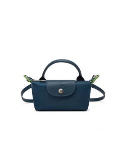 Buy Longchamp Women's classic fashion versatile mini makeup bag handbag shoulder bag handheld small bag ocean blue in UAE