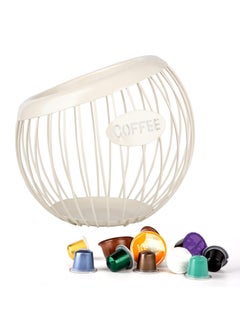 Buy Metal Coffee Pod Holder Organizer – Large Capacity Spherical Capsule Storage Basket for Kitchen Countertop Decor, Home & Office Espresso Bar – Holds Cups, Bags, Sugar, Fruit in UAE